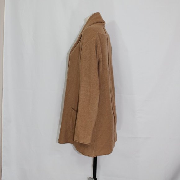 Babaton Aritzia Wool Cashmere Camel Open Front Knit Cardigan Medium - Picture 3 of 8